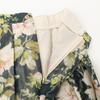 DRAWER Black Rayon Blend Flower Print Tuck Skirt Skirt 36 Black seriesUsed