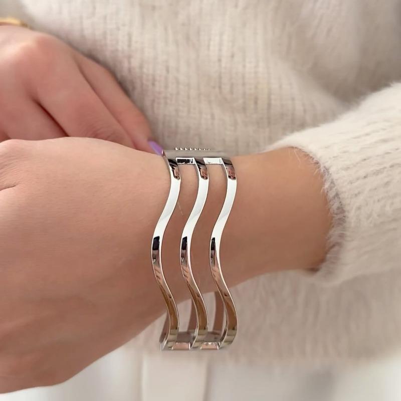 Alloy round bracelet new accessory women's irregular wind bracelet open bracelet