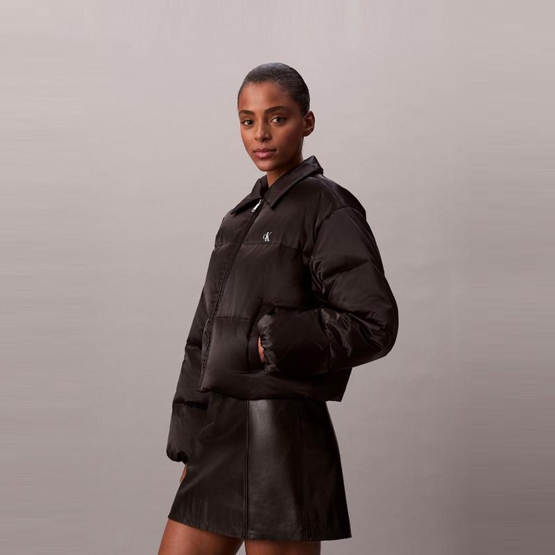 Calvin Klein Casual Letter Embroidered Loose Short Jacket Women Jacket 47D594G