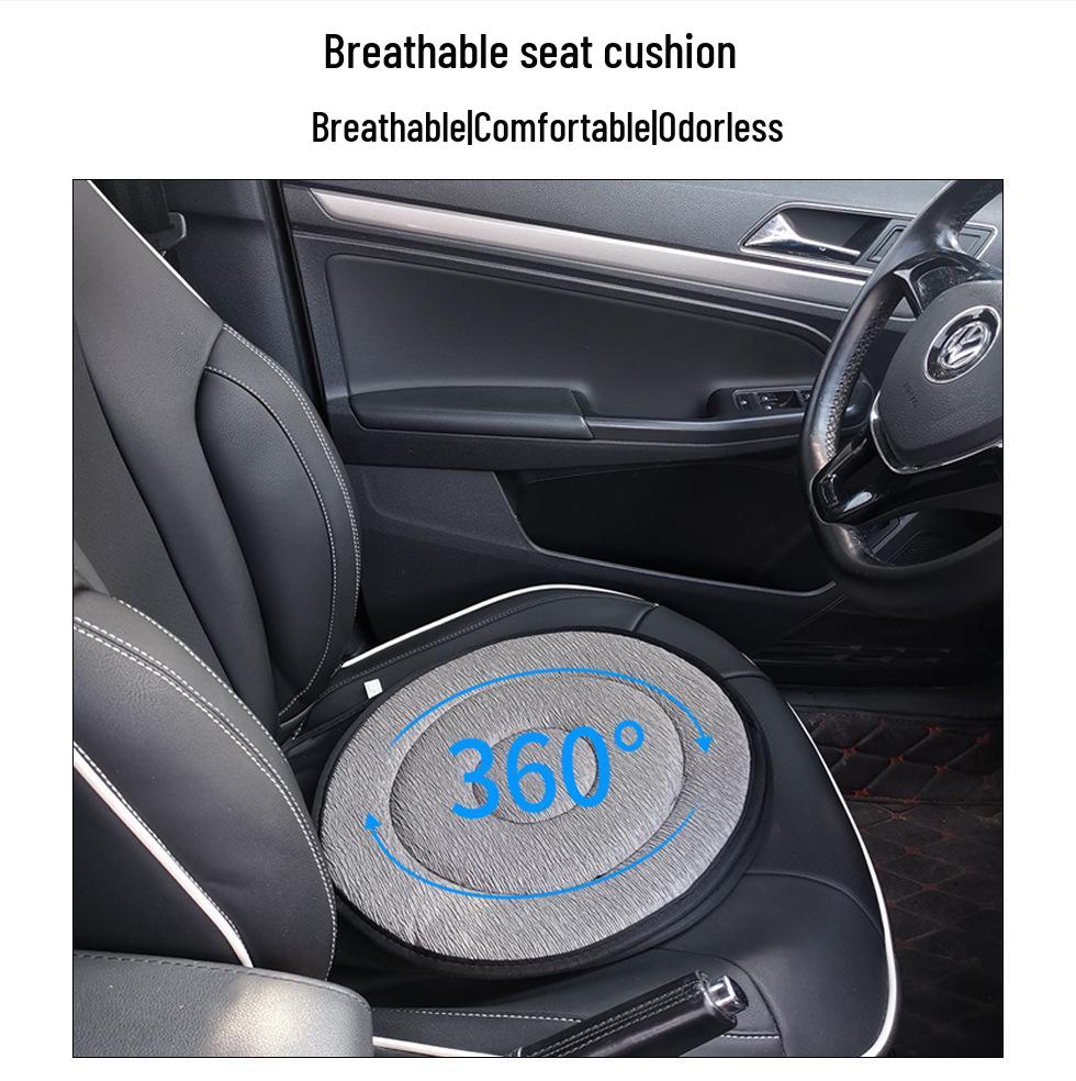 Odorless 360° Rotating Car Seat Cushion for Elderly and Pregnant Women – Portable, Multifunctional, and Effort-Saving Chair Cushion