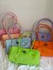 Jellyfirkin Korean Style Women's Fashion Lock Platinum Jelly Shoulder Tote Bag