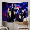 1pc Classic KPOP Hot Aateez Singer Hippie Wall Hanging Tapestries Art Science Fiction Room Home Decor Kawaii Room Decor