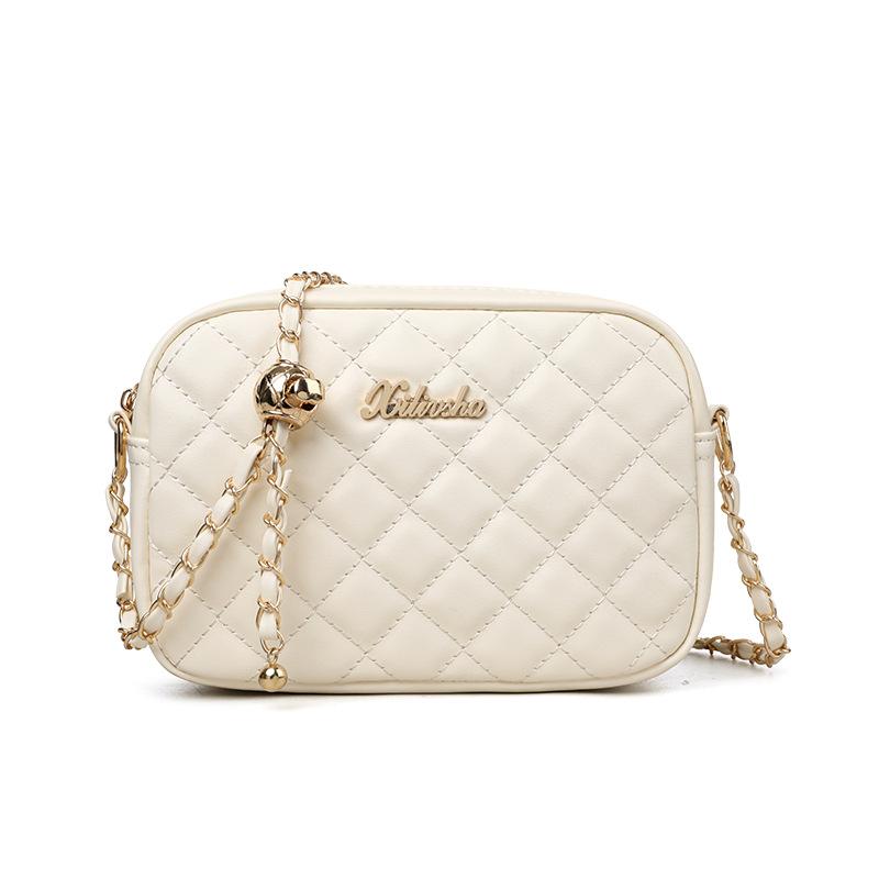 

Three-zipper Crossbody Bag for Ladies 20*8*15cm білий