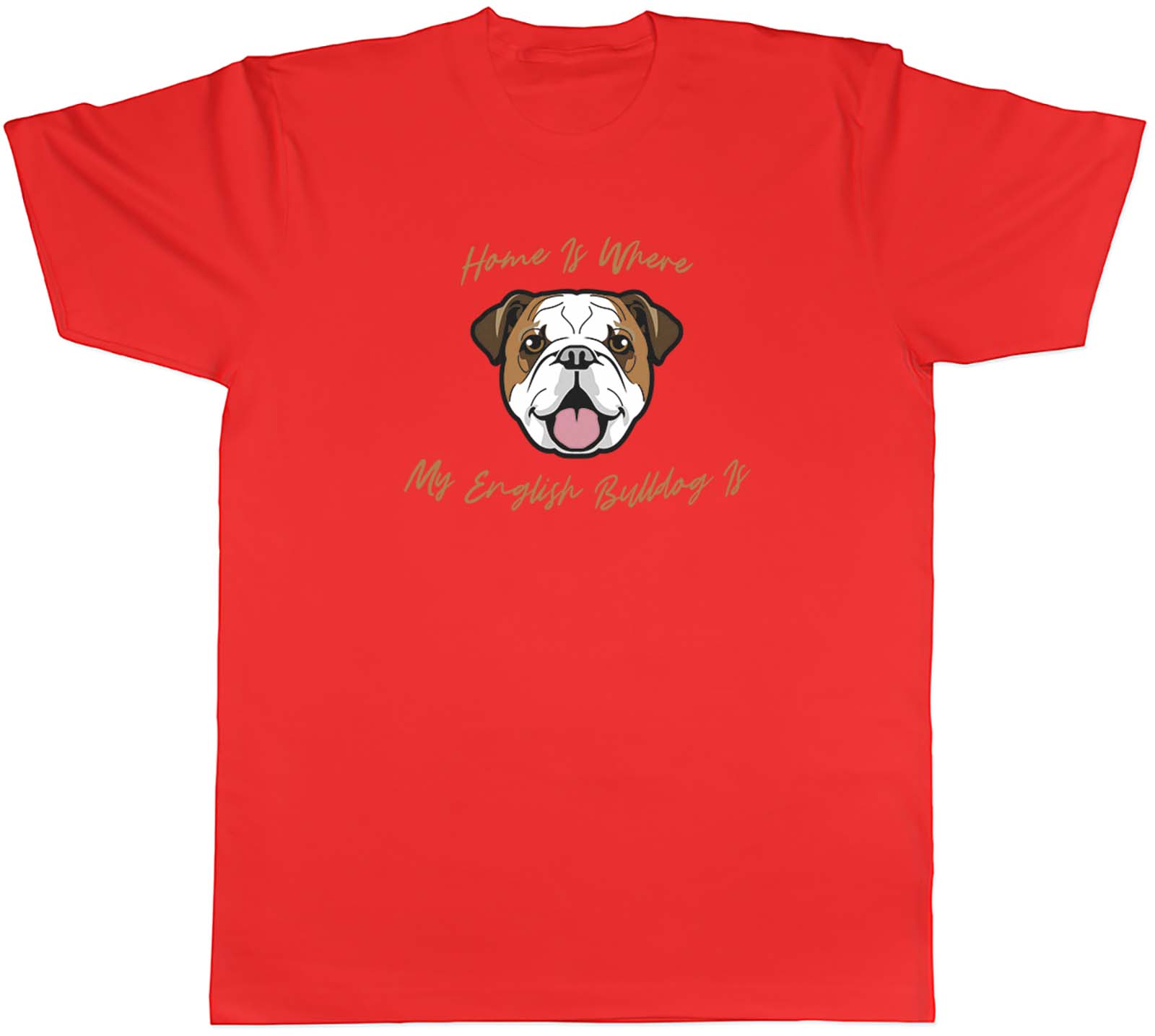 Pet Dog Lover Unisexs TShirt Home is where my English Bulldog is Tee Gift S