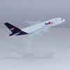 1/400 Replika Fedex Airways A380 Diecast Flugzeugmodell 16CM Kunststoffbasis Fahrwerk Legierung Spielzeug Flughafen Verkehrsflugzeug Dekoration