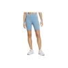 One Solid Logo High-Waisted Fitted Workout Shorts Women Shorts Ocean-Blue DD0243-440