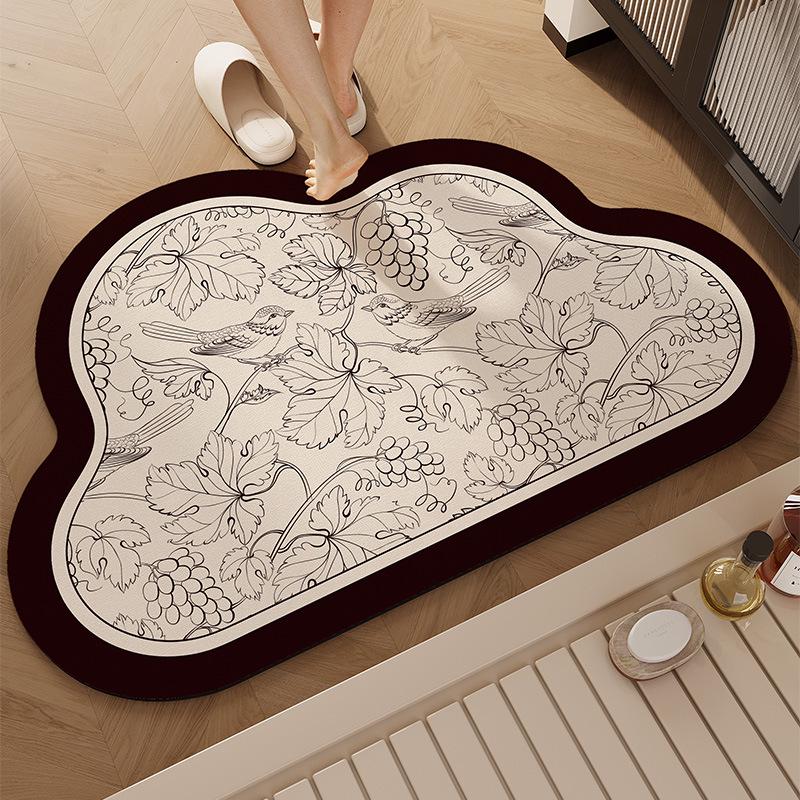High-End Irregular Diatomaceous Earth Non-Slip Bathroom Doormat - Water-Absorbent, Quick-Drying Fußpad
