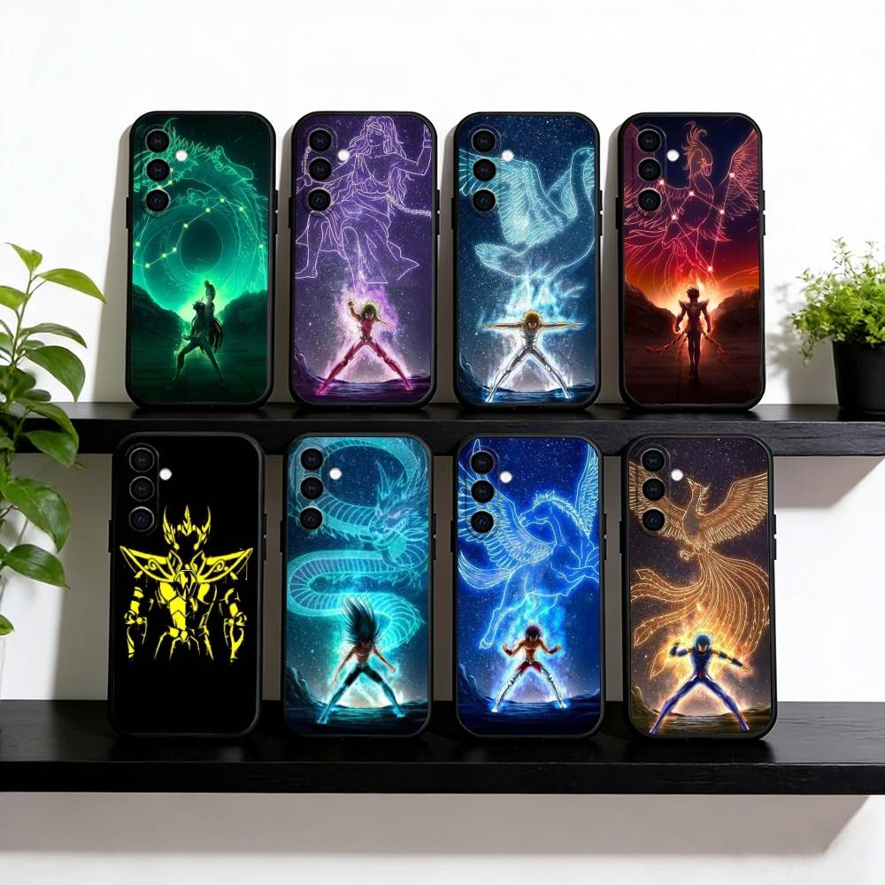 Saint Seiya Phone Case Black Silicone Soft For Samsung Galaxy A73,A72,A71,A70,A53,A52,A51