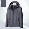 Men's Waterproof Windproof Jacket with Hood Lightweight Outdoor Raincoat for Hiking Climbing