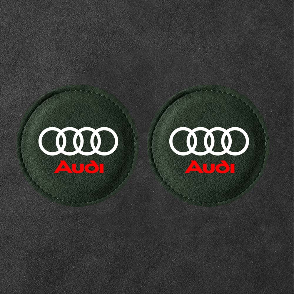 AQ1 2Pcs Non-slip Car Water Cup Pad Fur Drink Coaster Holder For Z1 A1 A2 A3 A4 A5 A6 A7 A8 Q1 Q2 Q3 Q4 Q5 Q6 Q7 Q8 TT RS3 RS7