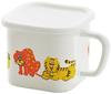 Storage Container, Square Pot, Enamel, 1450ml, Induction and Gas Compatible, Made In Japan, Aderia Retro, White, Zoomate ADR-35