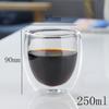 Tazza di vetro Tazza di vetro borosilicato ad alta resistenza a doppia parete Tazza di tè Latte Succo Vino Caffè Acqua Tazza Bar Drinkware Regalo