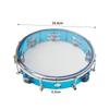 10 Inch Hand Held Tambourine Double Row Tambourine Drum Set Percussion Instrument Musical Educational Toy Instrument