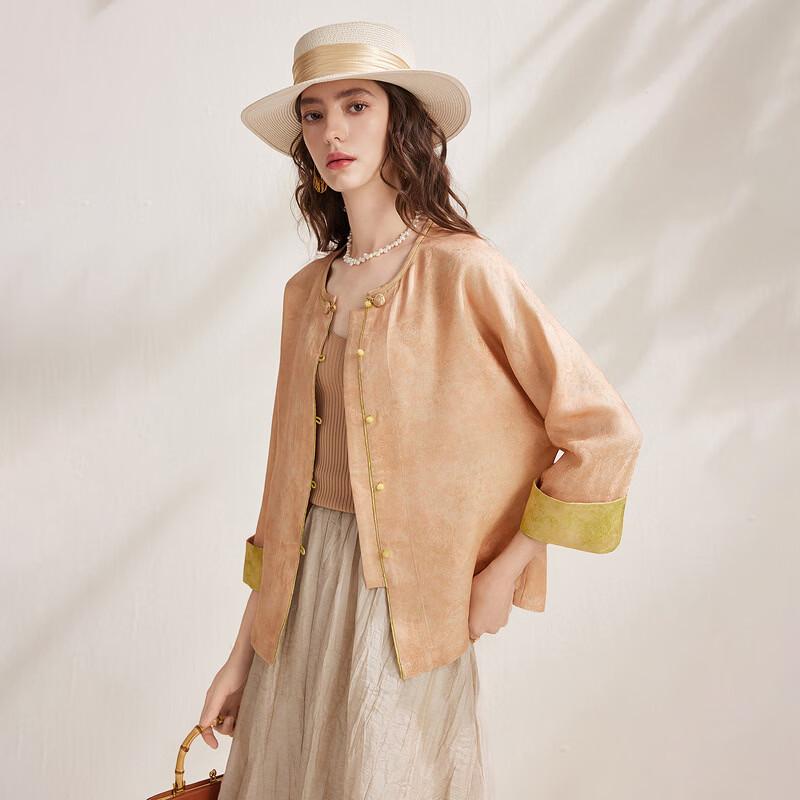 Women's Mulberry Silk New Chinese Style Seven-Sleeve Top