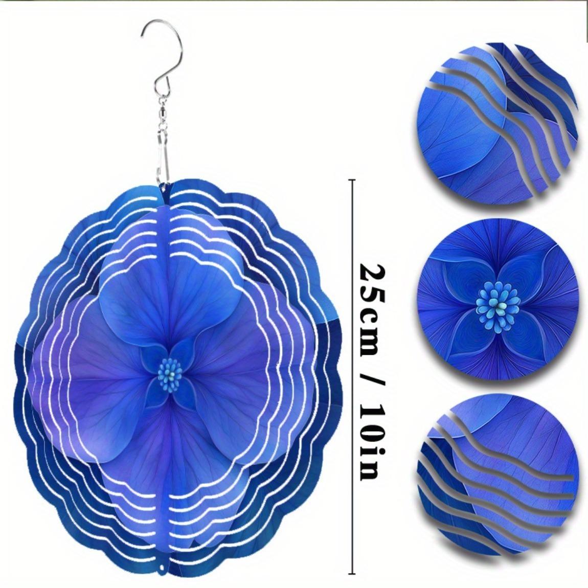 

3D Цветочный Ветряк Металлическая Подвесная Скульптура для Рождественского Зимнего Сезонного Садового Декора Уличный Колокольчик Ветра Батарейки Не Требуются Прочный 01A