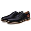 Fashion Leather Men Dress Shoes Oxfords  Lace Up Italian Mens Casual Shoes Loafers Plus Size 38-48