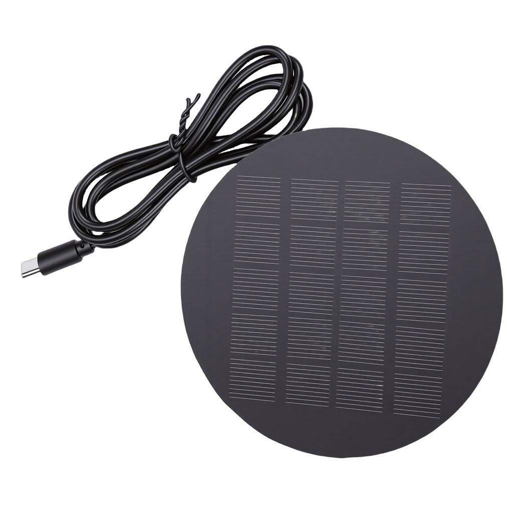 Portable Solar Panel Water Proof 1.2W Polycrystalline Silicon Solar Panel Charger with Type C Port for Mobile Phones