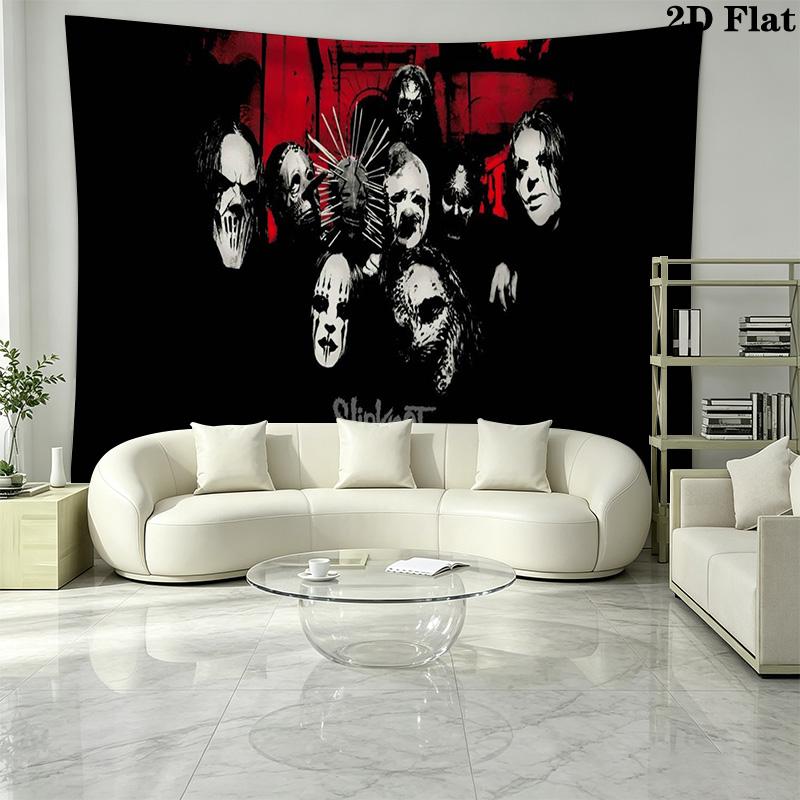 Slipknot Wall Tapestry Aesthetic Wall Hanging Printed Fabric Blanket Decorative Tapestries for Bedroom Living Room Home Decor