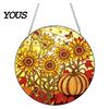 Bedroom Wall Decoration Kit DIY Rhinestone Door Sign Kit, Halloween Pumpkin Flower Animal Pattern Art Sign, Handmade Hanging Decor