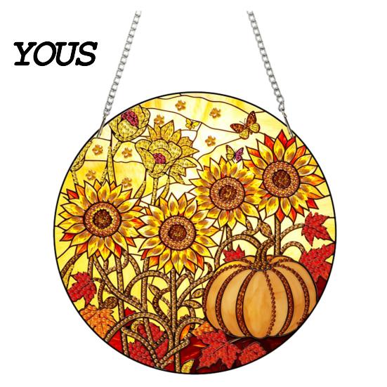 Bedroom Wall Decoration Kit DIY Rhinestone Door Sign Kit, Halloween Pumpkin Flower Animal Pattern Art Sign, Handmade Hanging Decor