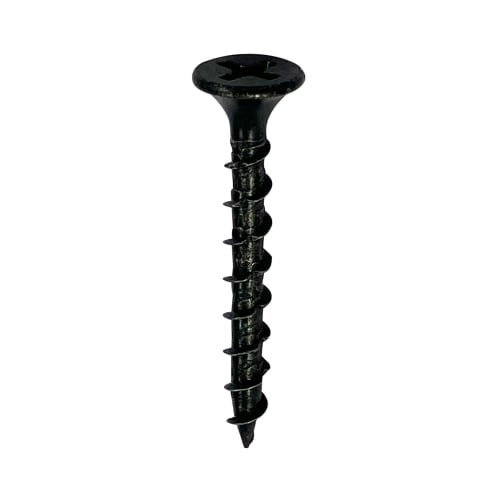 DaidoHunt Coarse Thread EX BLACK (Black) HC Pack, Fully Threaded (Approx. 80 pieces), 3.8mm Diameter x 38mm Length, Matte Black, for Construction Scre