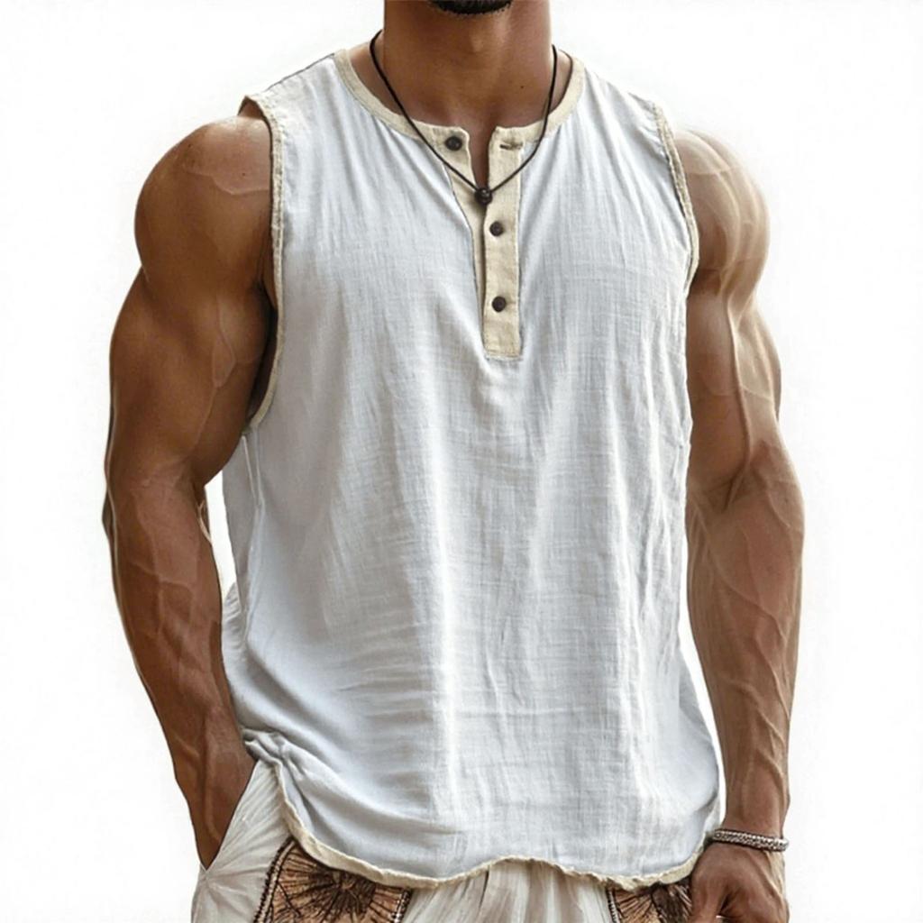 Man  Leisure  Sleeveless  Vest  Breathable