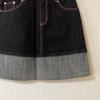 [USED] SCULPTOR Denim Mini Skirt In Black and Gray, Size M