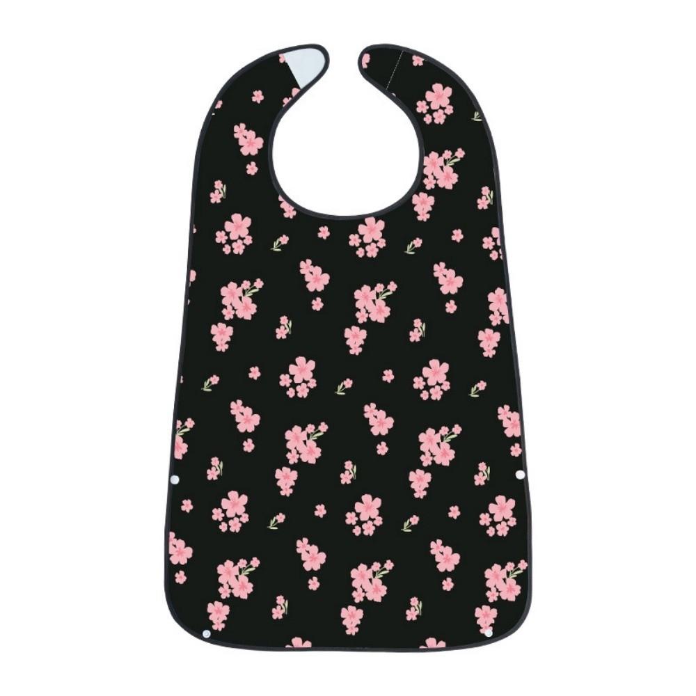 Reusable Adult Bibs Floral print Clothing Protector Multi-purpose Feeding Bibs Feeding Nursing