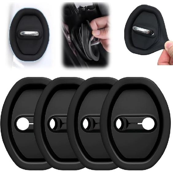 Motors Door Lock Rubber Sleeve Protective Pad Car Door Shock Absorption Buffer Anti-collision Stickers Interior Mirrors 6