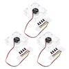 Uxcell 3-Pack Transparent PC Case Fan, 1800 RPM, 80mm, 4-Pin, White LED, Quiet Cooling Fan, 4 LEDs, 12V, for Desktop PCs, Radiator, 12 Screws Included
