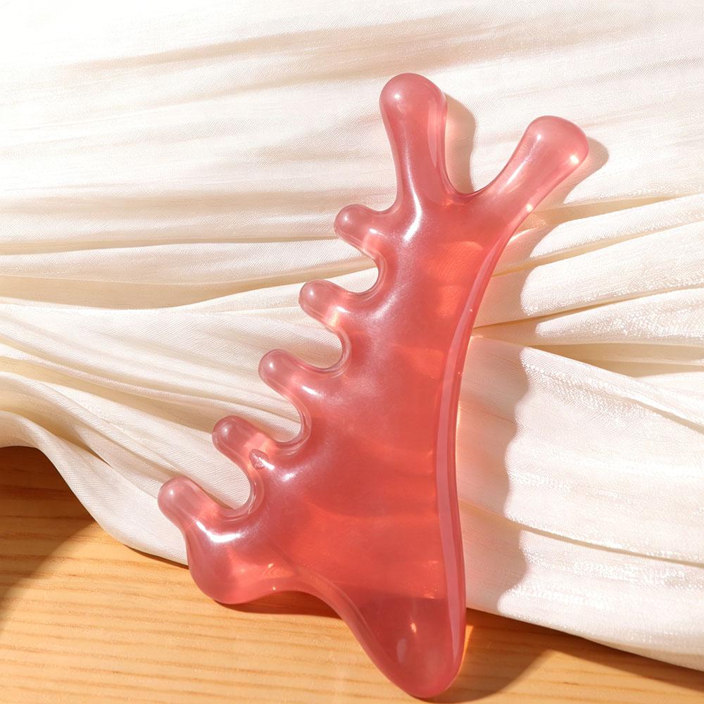 Scalp Relax Meridian Massage Comb Resin Scalp Meridian Massager Sandalwood Hair Comb Neck Nose