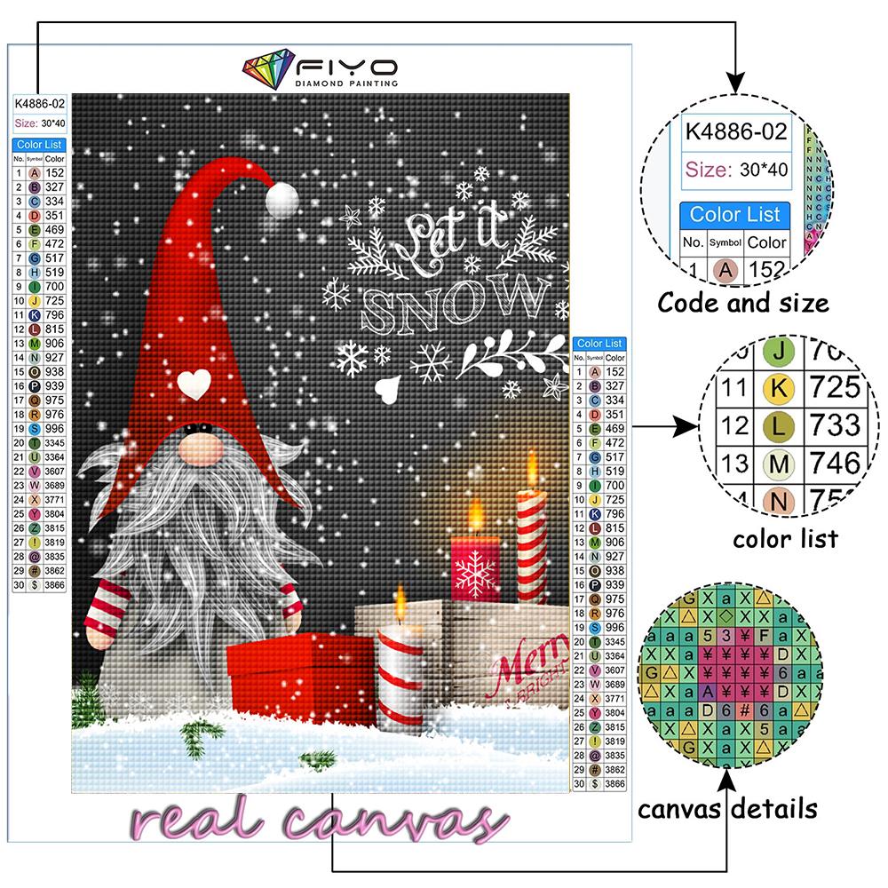 Diamante Pittura Albero di Natale Babbo Natale Pupazzo di neve Ricamo Punto Croce Strass Decorazione per la casa