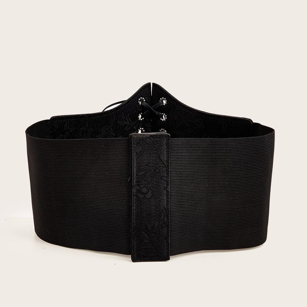 Wind Lady Wide Belt Leopard Print Elastic Elastic Waist Seal Dress Waist Decoration