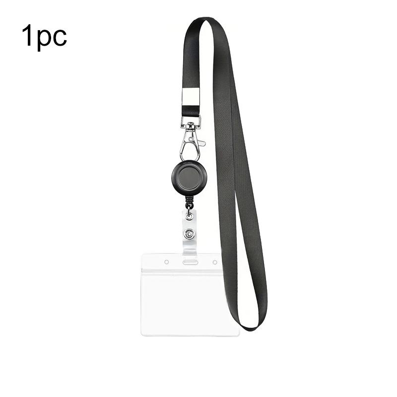 

1/3pcs Card Holder with Hanging Rope Waterproof PVC Scalable Chest Buckle For Work ID And Name Tags Office Storage Supplies TMZ
