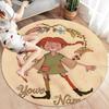 Pippi Longstocking Custom Name Round Area Rug,Carpet Rug for Living Room Bedroom Sofa Playroom Decor,Non-slip Floor Mat