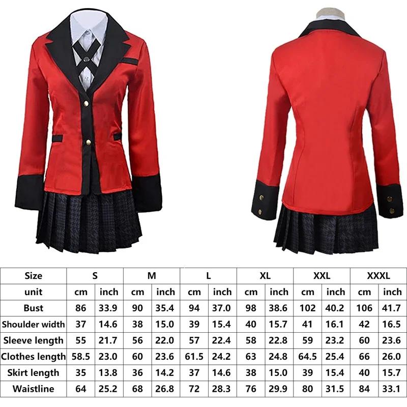 Kakegurui Jabami Yumeko Cosplay Costume Halloween Sayaka Compulsive Gambler Anime School Girl Pleated Skirt Uniform Full Set