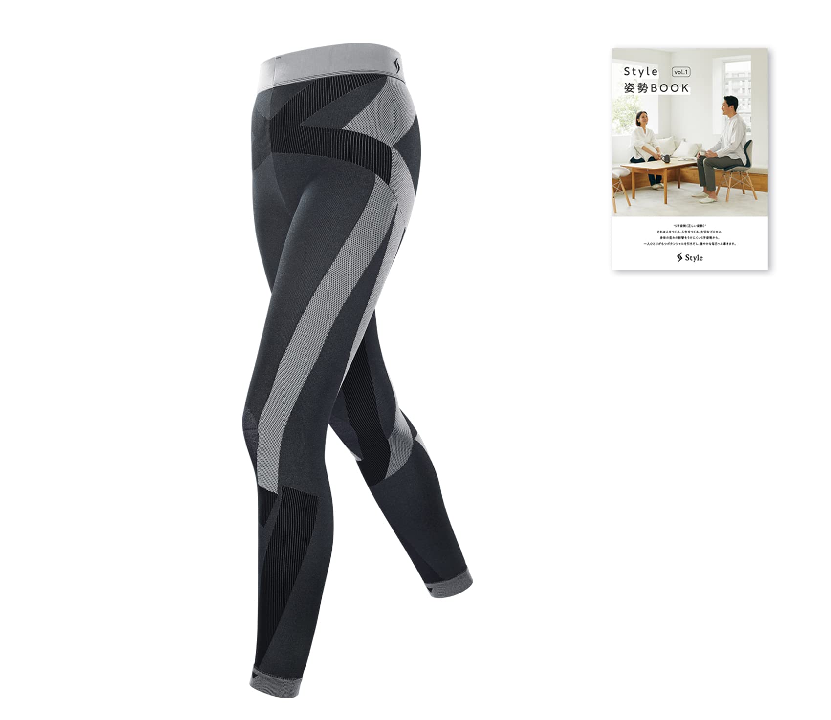 

[Style] [Official Store Exclusive] Style TapingWear Leggings Men s (M-L) with Original Guidebook MTG Walking Support Walking Posture Knee Joint