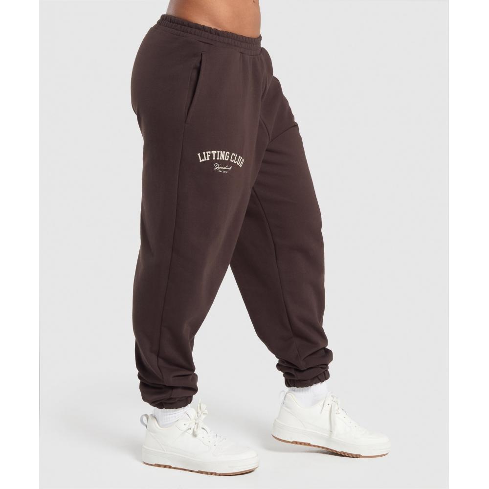 Gymshark Lifting Club Oversized Joggers Heritage Brown B2b2o Ncnz
