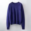 Cozy Autumn/Winter Women's Wool-Blend Brushed Round Neck Long Sleeve Sweater