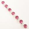 Rare Pink Tourmaline Gemstone 925 Sterling Silver Jewelry Partywear Bracelet 9" RB-7-20
