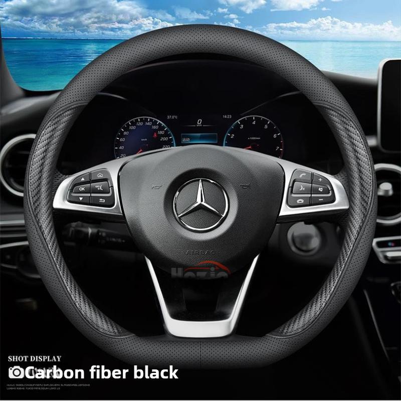 Leather Car Steering Wheel Cover for Mercedes Benz Amg CLS GLC GLB CLA 250 W218 W166 C200 W204 W245 W203 W221 W211 Accessories