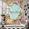 Custom Tapestry Wall Hanging, Animal Crossing Personalized Name Text Home Wall Decor