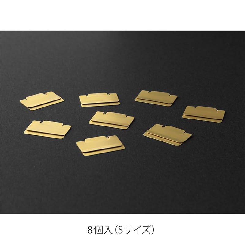 Midori Clip Index Chiratt, Pack of 8, Small, Brass, 43432006