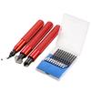 Ergonomic Deburring Tool Kit with 2 Countersink Hand Reamers and 10 HSS Blades for Precise Burr Removal on Various Materials