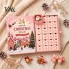 Christmas Party Hair Styling 24-Day Clip Advent Calendar, Girls Countdown Box with Sweet Style Accessories 24 Cute Hairpins, Holiday Gift, DIY Clips