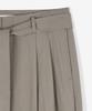 Tienjiti Wide Viscose Belted Pants (Khaki) Tnpa6E201K2