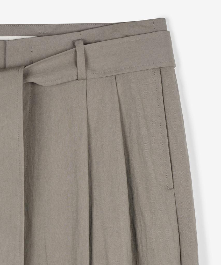 Tienjiti Wide Viscose Belted Pants (Khaki) Tnpa6E201K2