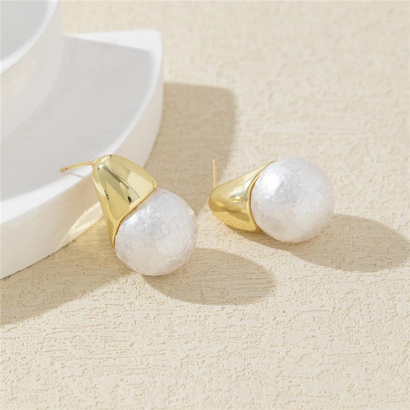 Vintage Transparent Coffee Resin Water Drop Earrings For Women Fashion Temperament Stud Earrings Female Party Daily Jewelry Gift