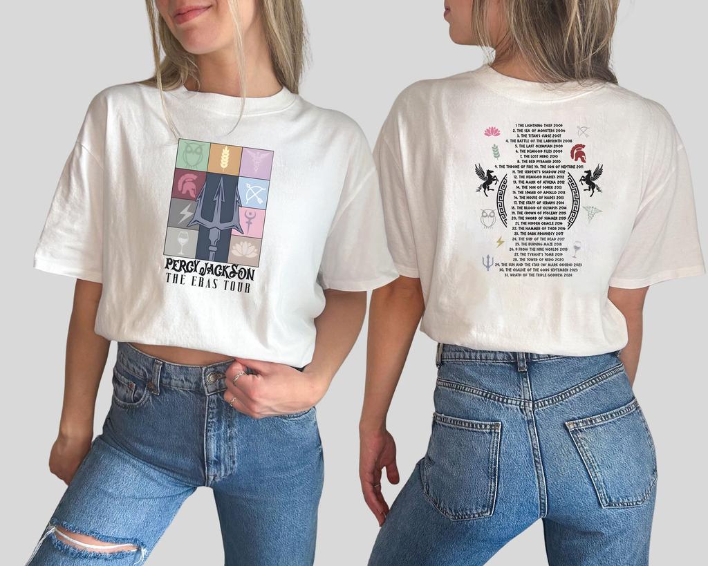 Percy Jackson and the Olympians Eras Tour Shirt Greek Mythology Shirt Rick Riordan Bookish Shirts Book Lover Gifts T-Shirts