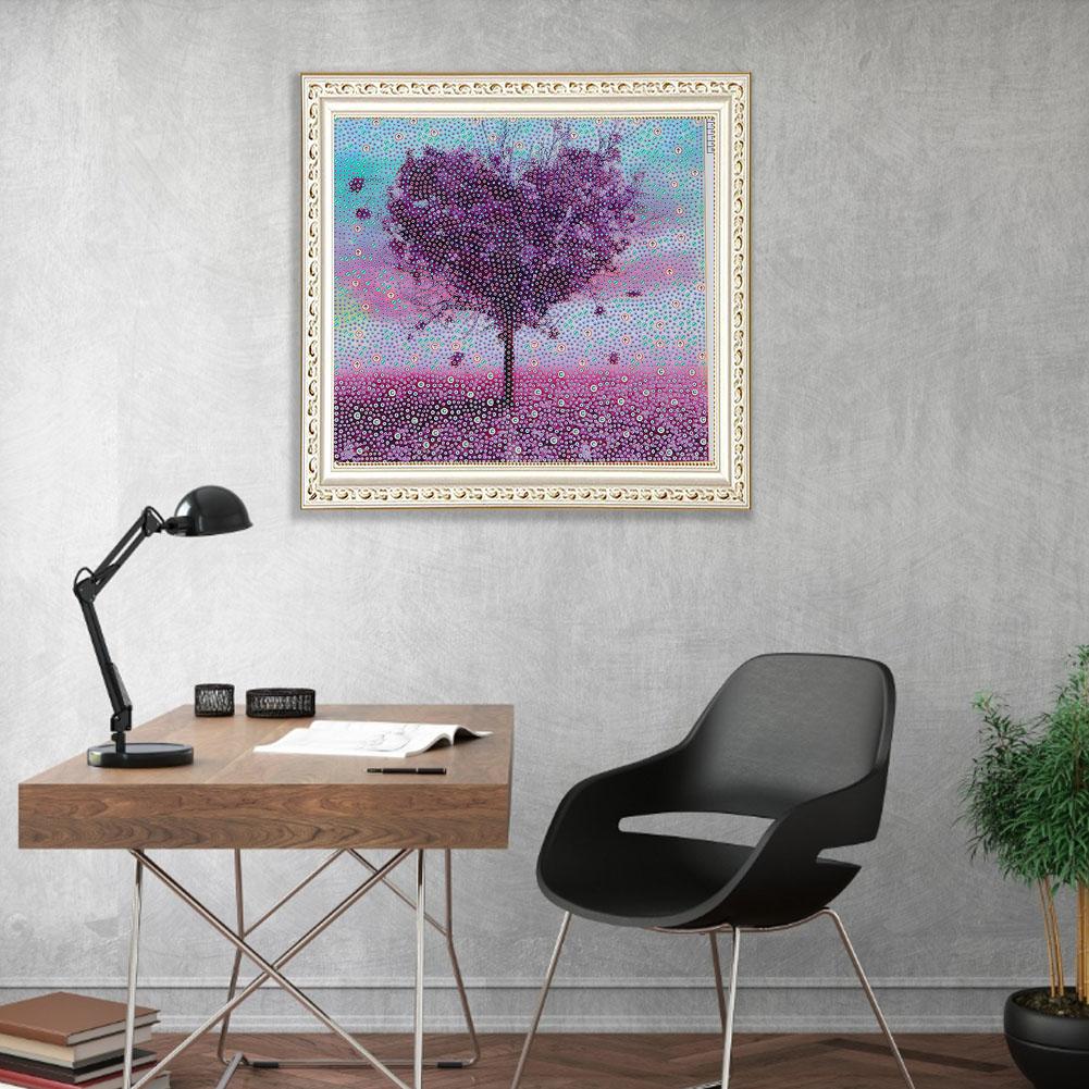 Plné Vrtání Láska Strom Speciální Tvar Diamantová Malba DIY Křížkový Steh Dekor